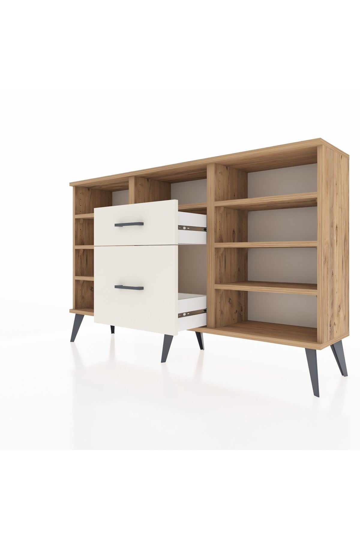 Arges Konsol 7 Raflı 2 Çekmeceli 132x30x83 - S144M013V19A