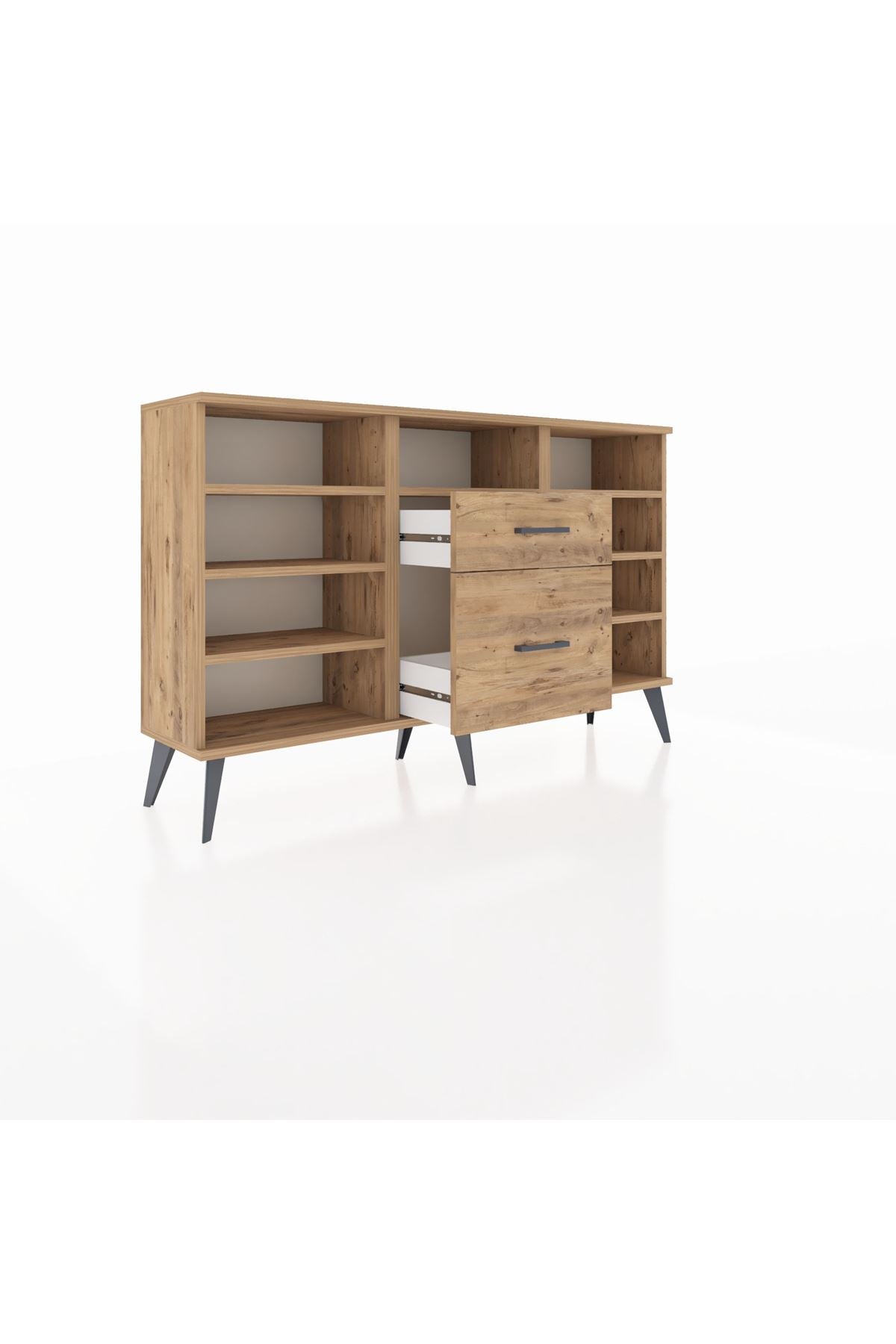 Arges Konsol 7 Raflı 2 Çekmeceli 132x30x83 - S144M013V21A