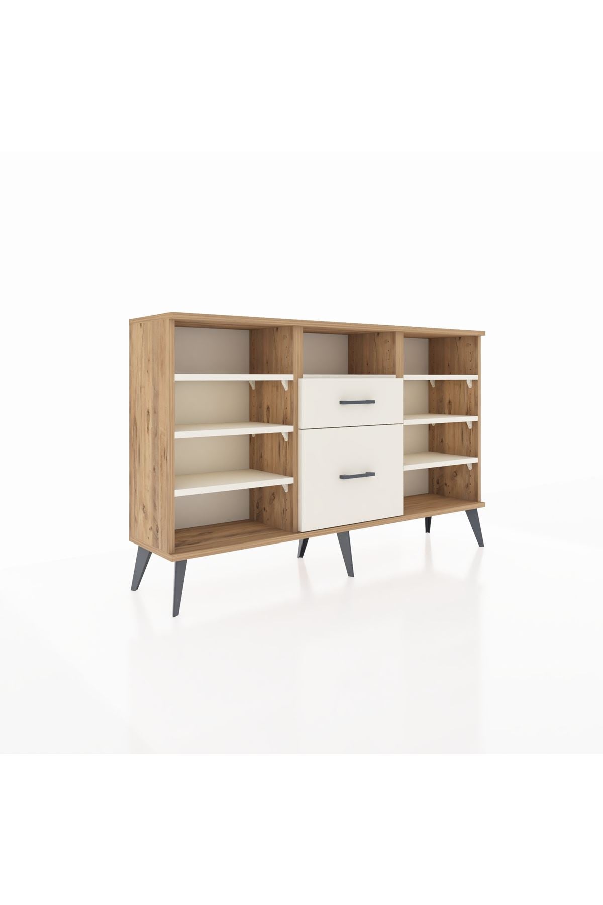 Arges Konsol 7 Raflı 2 Çekmeceli 132x30x83 - S144M013V22A