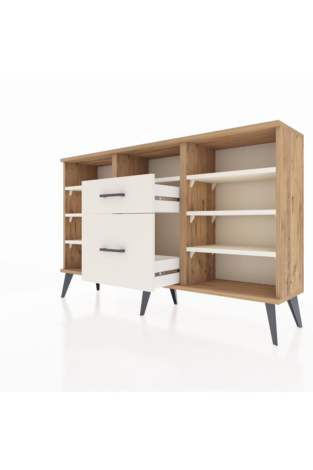 Arges Konsol 7 Raflı 2 Çekmeceli 132x30x83 - S144M013V22A