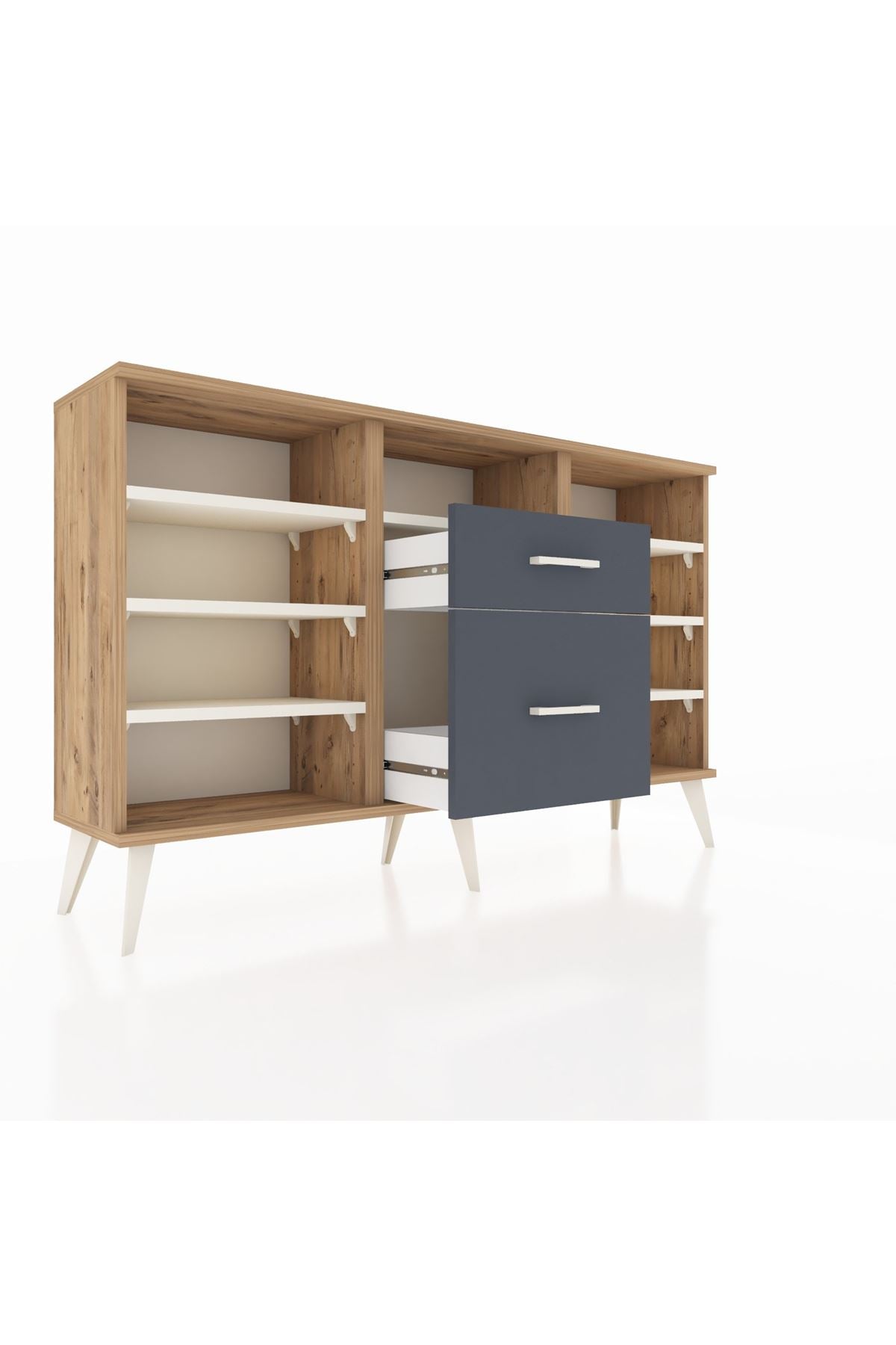 Arges Konsol 7 Raflı 2 Çekmeceli 132x30x83 - S144M013V23A
