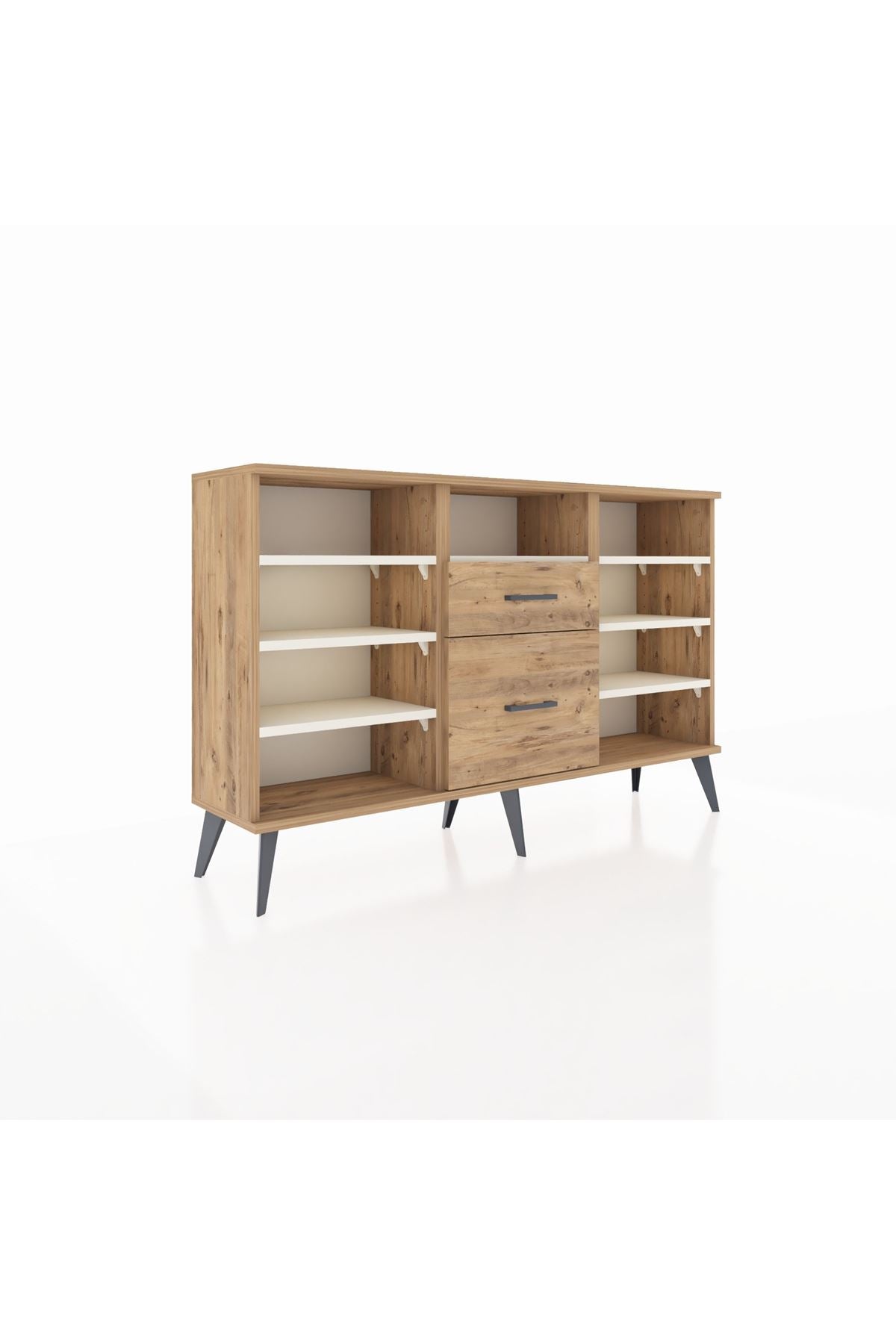Arges Konsol 7 Raflı 2 Çekmeceli 132x30x83 - S144M013V24A