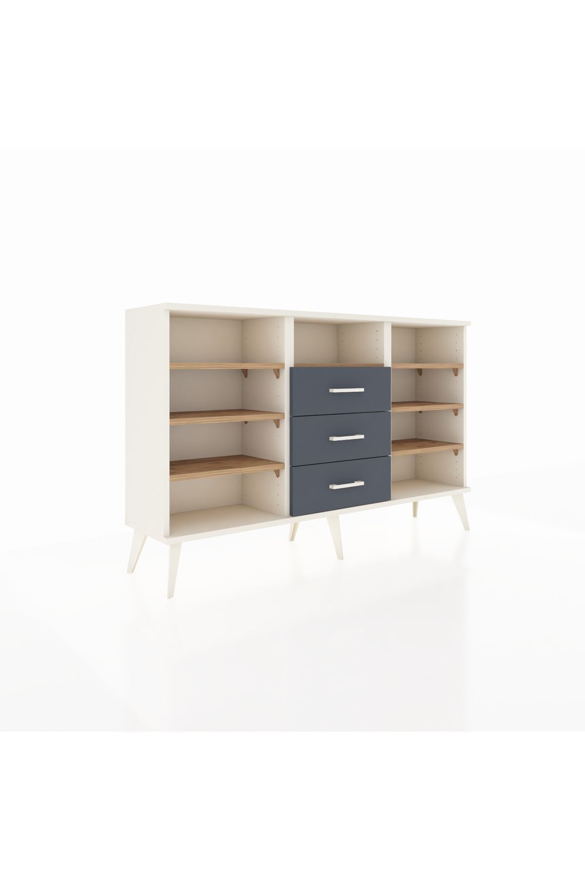 Arges Konsol 7 Raflı 3 Çekmeceli 132x30x83 - S144M014V02A
