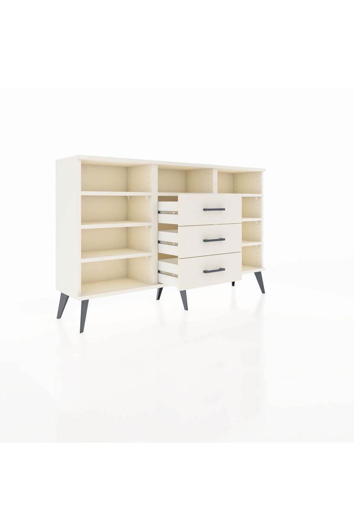 Arges Konsol 7 Raflı 3 Çekmeceli 132x30x83 - S144M014V04A