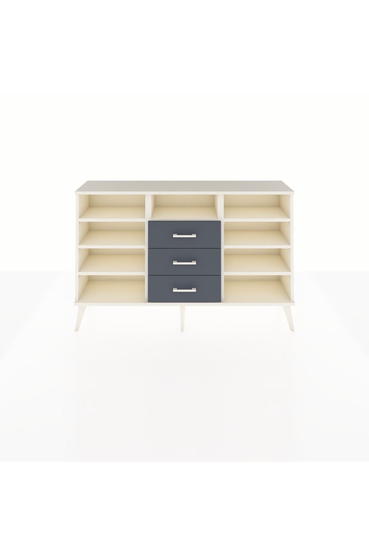 Arges Konsol 7 Raflı 3 Çekmeceli 132x30x83 - S144M014V05A