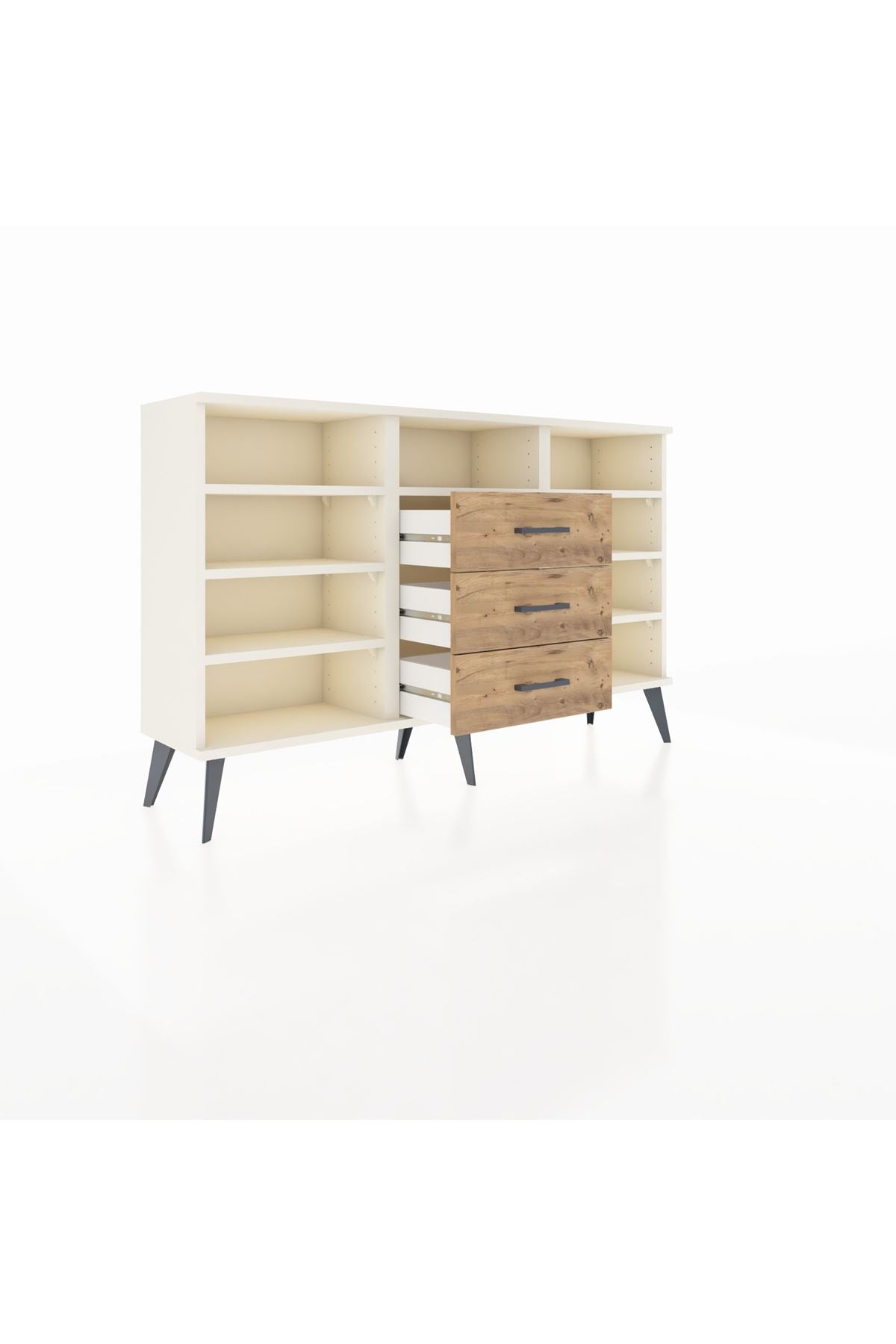 Arges Konsol 7 Raflı 3 Çekmeceli 132x30x83 - S144M014V06A