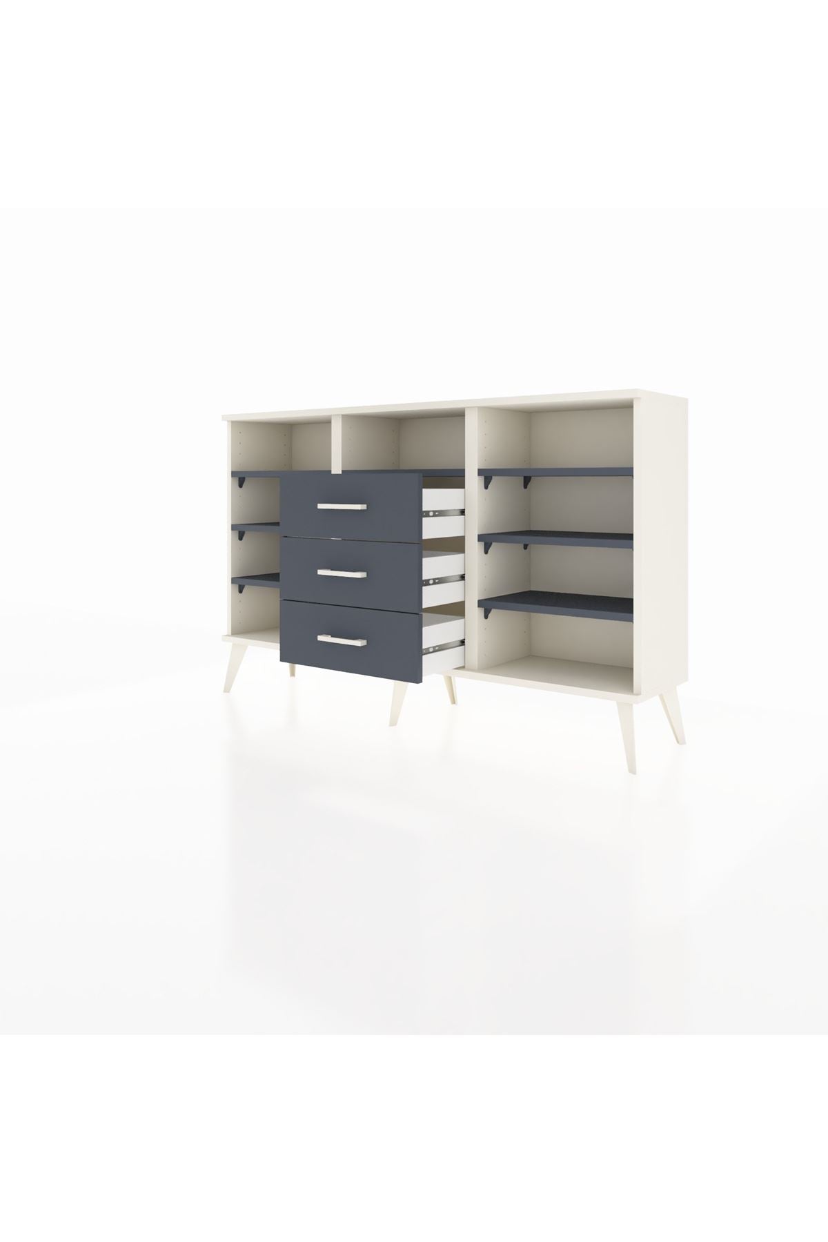 Arges Konsol 7 Raflı 3 Çekmeceli 132x30x83 - S144M014V08A