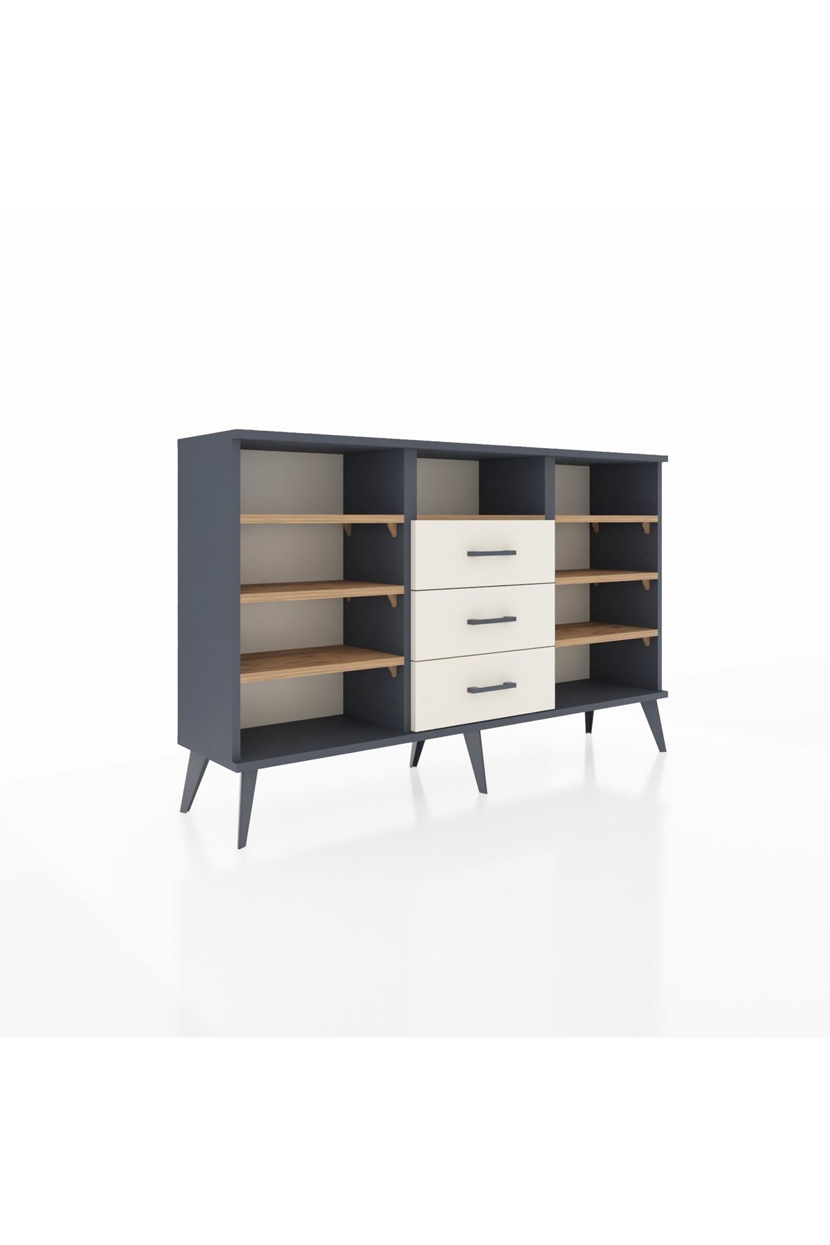 Arges Konsol 7 Raflı 3 Çekmeceli 132x30x83 - S144M014V10A