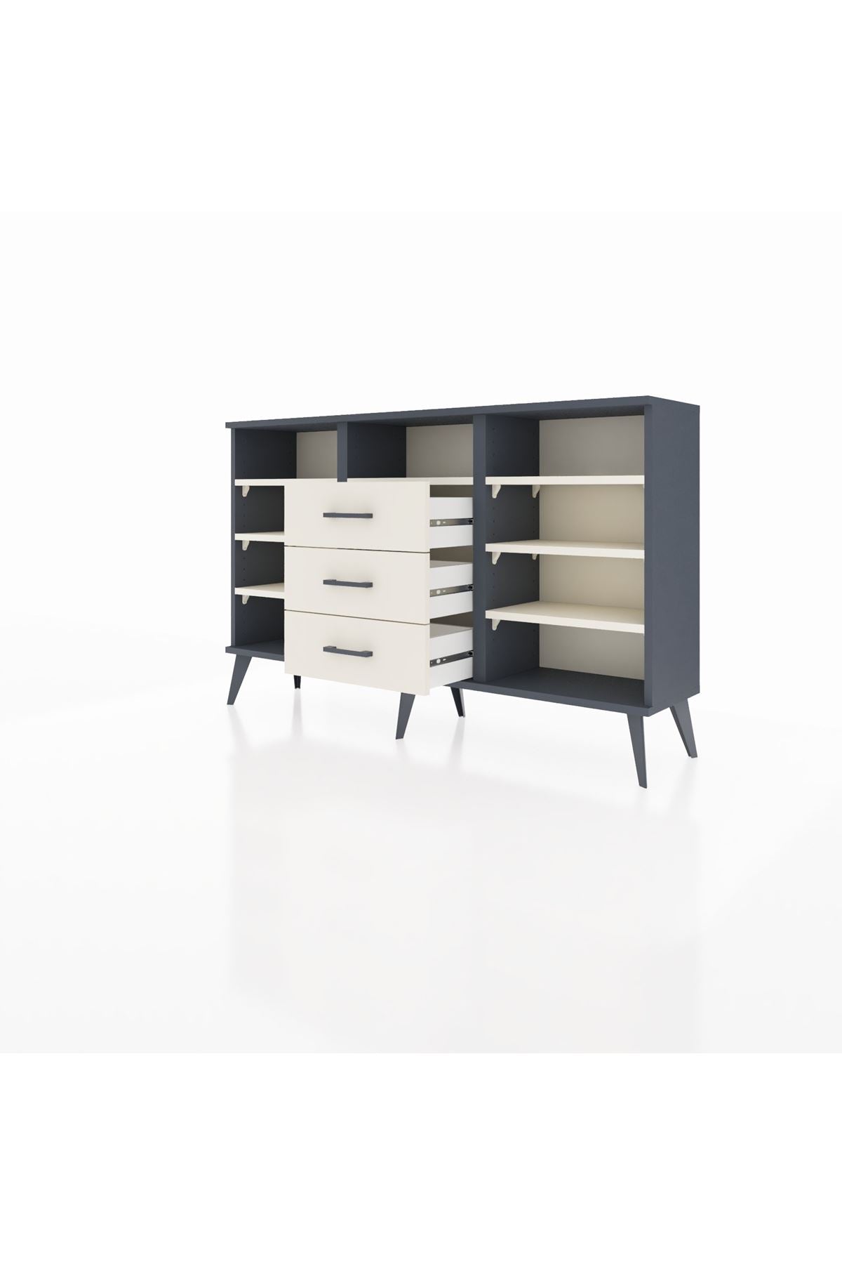 Arges Konsol 7 Raflı 3 Çekmeceli 132x30x83 - S144M014V13A