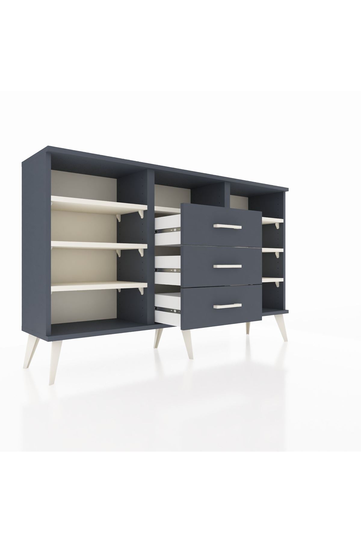 Arges Konsol 7 Raflı 3 Çekmeceli 132x30x83 - S144M014V14A