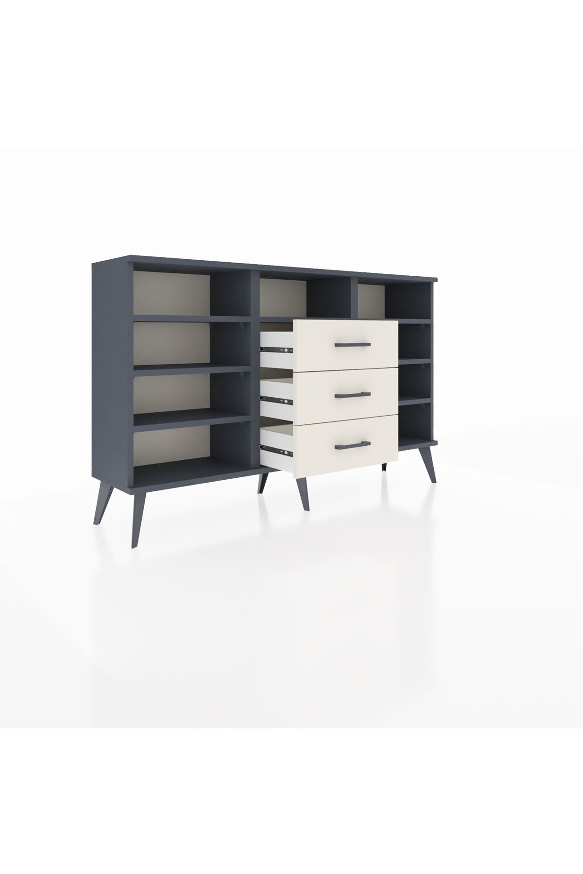 Arges Konsol 7 Raflı 3 Çekmeceli 132x30x83 - S144M014V16A