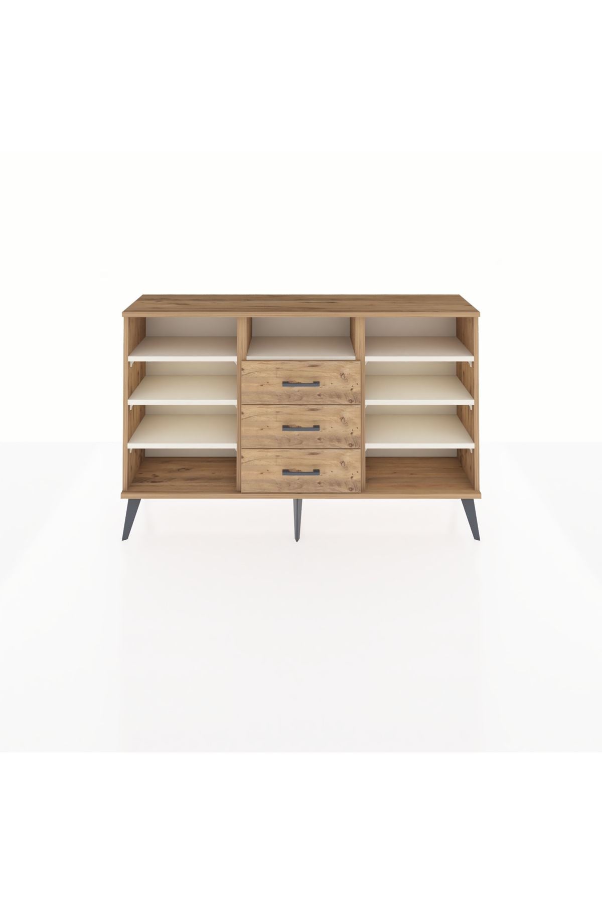 Arges Konsol 7 Raflı 3 Çekmeceli 132x30x83 - S144M014V24A