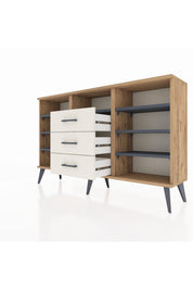 Arges Konsol 7 Raflı 3 Çekmeceli 132x30x83 - S144M014V25A