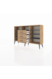 Arges Konsol 7 Raflı 3 Çekmeceli 132x30x83 - S144M014V27A