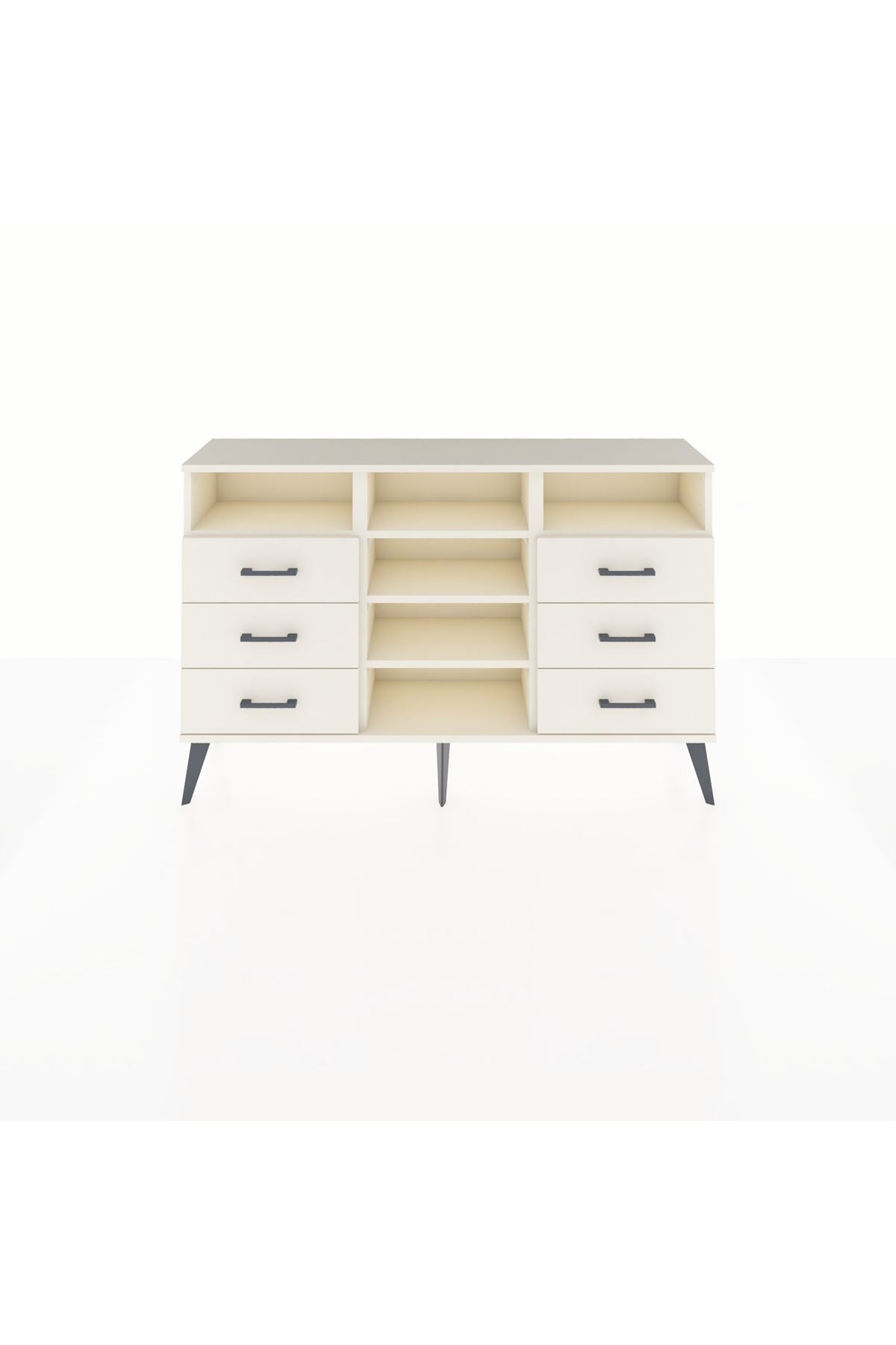 Arges Konsol 5 Raflı 6 Çekmeceli 132x30x83 - S144M015V04A