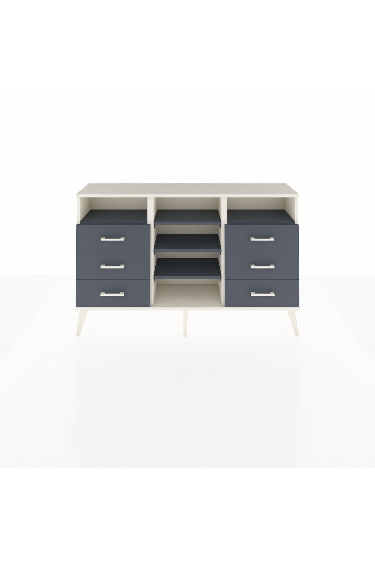 Arges Konsol 5 Raflı 6 Çekmeceli 132x30x83 - S144M015V08A
