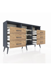 Arges Konsol 5 Raflı 6 Çekmeceli 132x30x83 - S144M015V15A