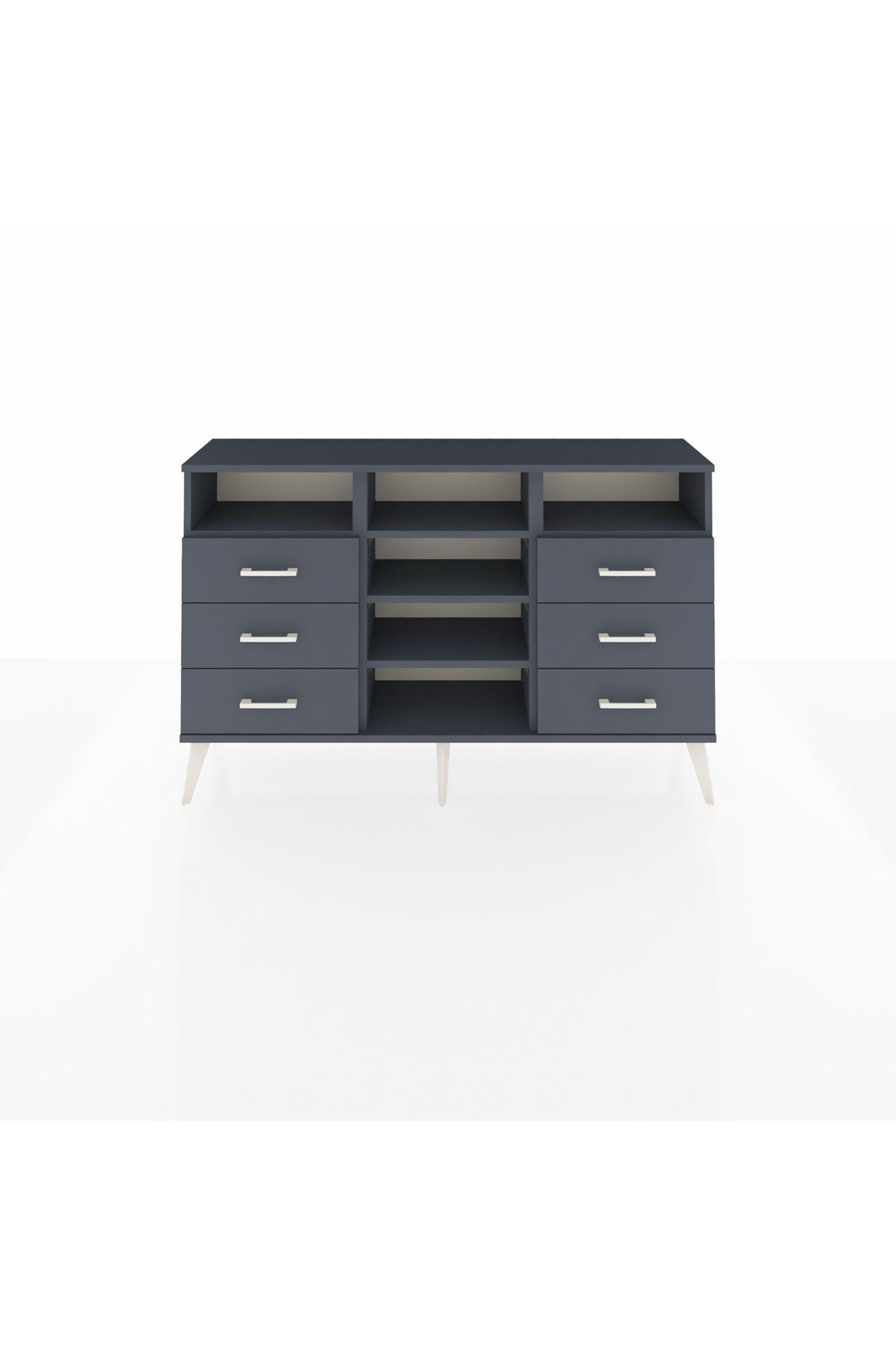 Arges Konsol 5 Raflı 6 Çekmeceli 132x30x83 - S144M015V17A