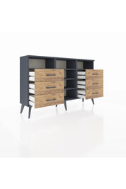 Arges Konsol 5 Raflı 6 Çekmeceli 132x30x83 - S144M015V18A