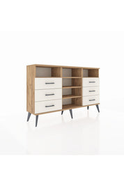 Arges Konsol 5 Raflı 6 Çekmeceli 132x30x83 - S144M015V19A