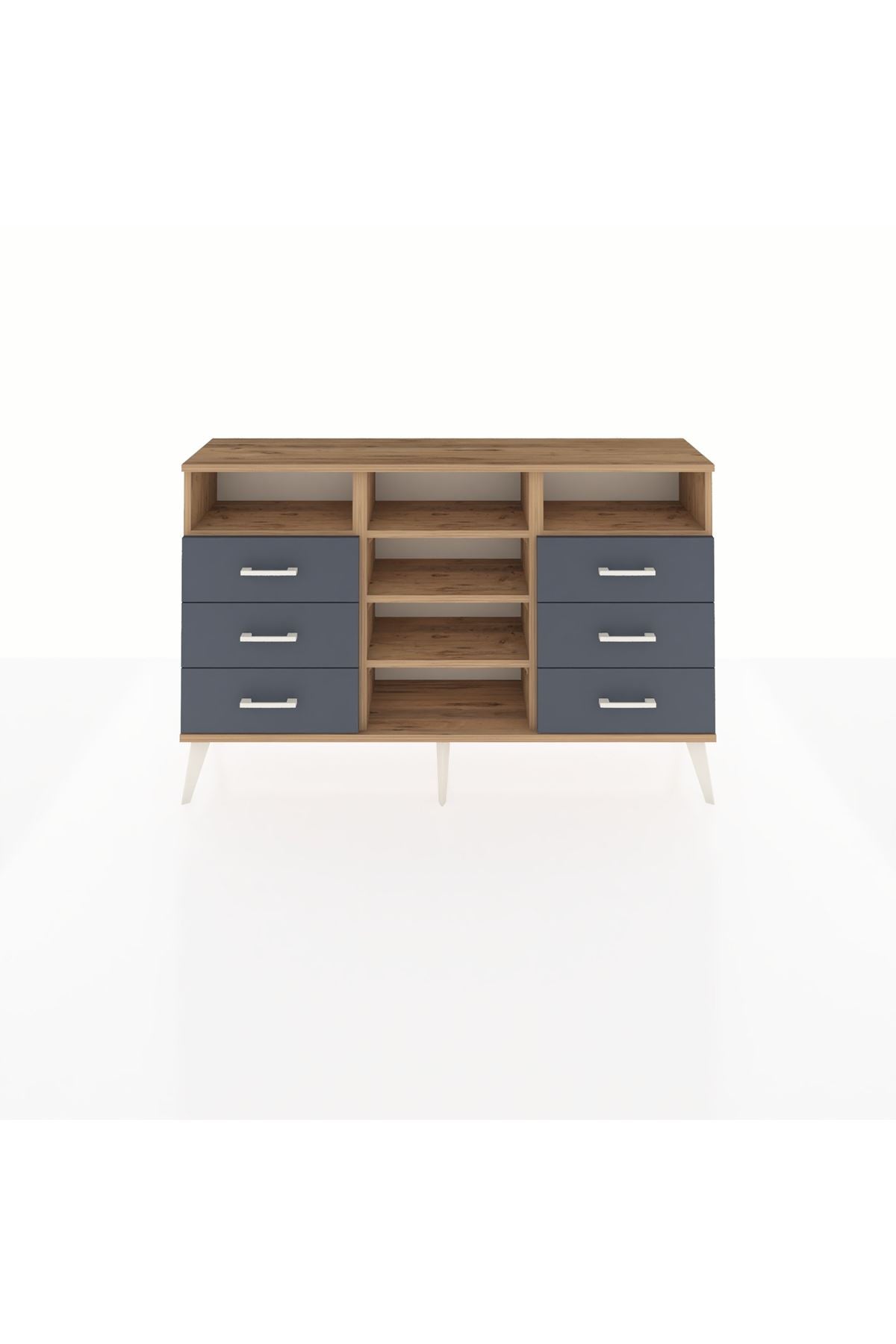 Arges Konsol 5 Raflı 6 Çekmeceli 132x30x83 - S144M015V20A