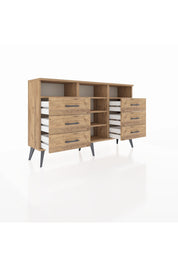 Arges Konsol 5 Raflı 6 Çekmeceli 132x30x83 - S144M015V21A