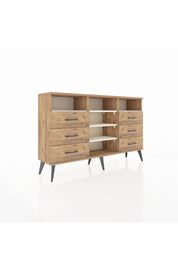 Arges Konsol 5 Raflı 6 Çekmeceli 132x30x83 - S144M015V24A