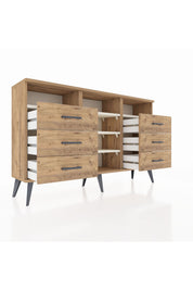 Arges Konsol 5 Raflı 6 Çekmeceli 132x30x83 - S144M015V24A