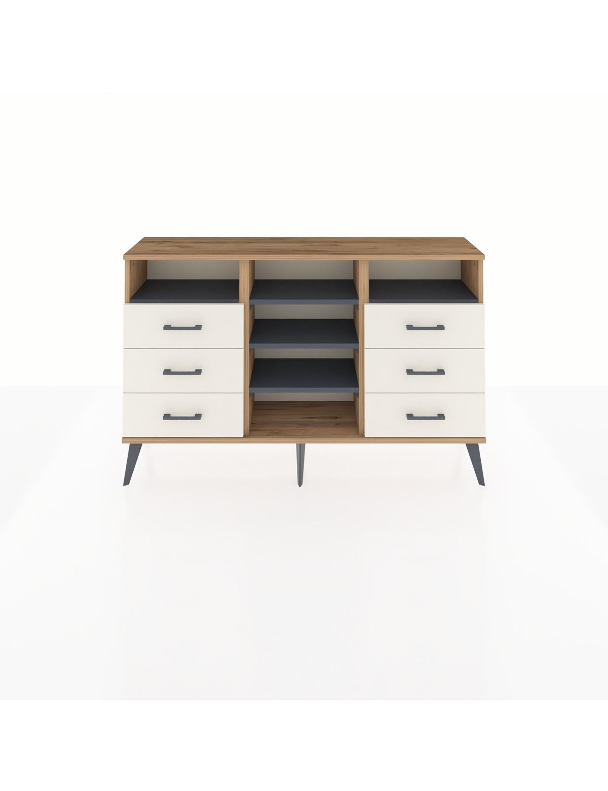 Arges Konsol 5 Raflı 6 Çekmeceli 132x30x83 - S144M015V25A