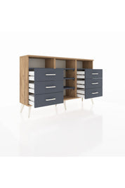 Arges Konsol 5 Raflı 6 Çekmeceli 132x30x83 - S144M015V26A