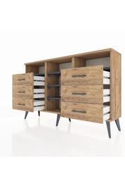 Arges Konsol 5 Raflı 6 Çekmeceli 132x30x83 - S144M015V27A