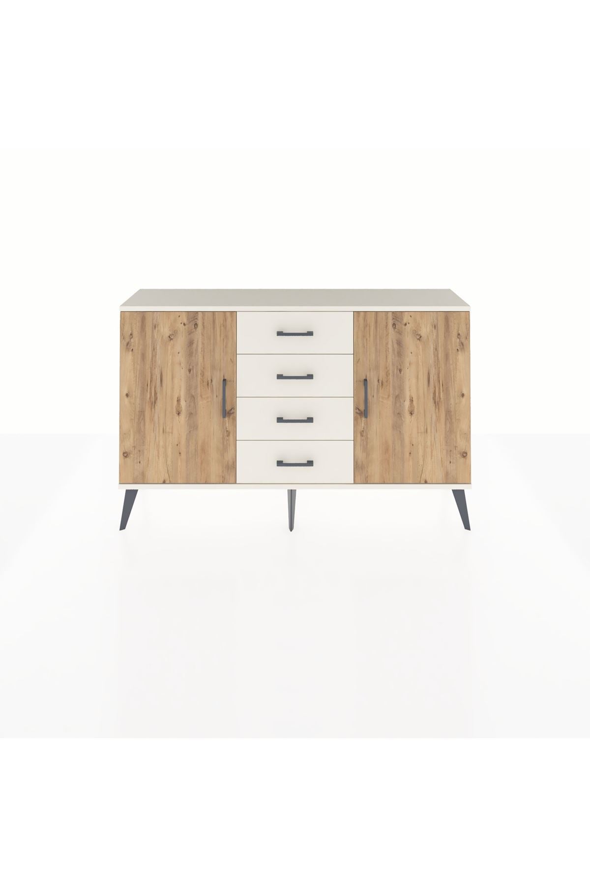 Arges Konsol 4 Raflı 4 Çekmeceli 2 Kapaklı 132x30x83 - S144M017V01A