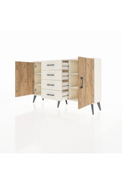 Arges Konsol 4 Raflı 4 Çekmeceli 2 Kapaklı 132x30x83 - S144M017V01A