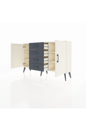 Arges Konsol 4 Raflı 4 Çekmeceli 2 Kapaklı 132x30x83 - S144M017V05A