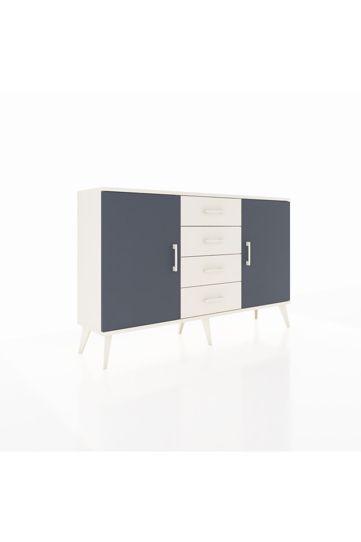 Arges Konsol 4 Raflı 4 Çekmeceli 2 Kapaklı 132x30x83 - S144M017V07A
