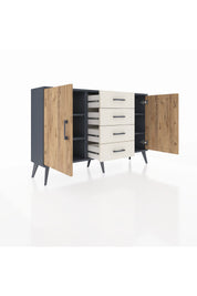 Arges Konsol 4 Raflı 4 Çekmeceli 2 Kapaklı 132x30x83 - S144M017V10A