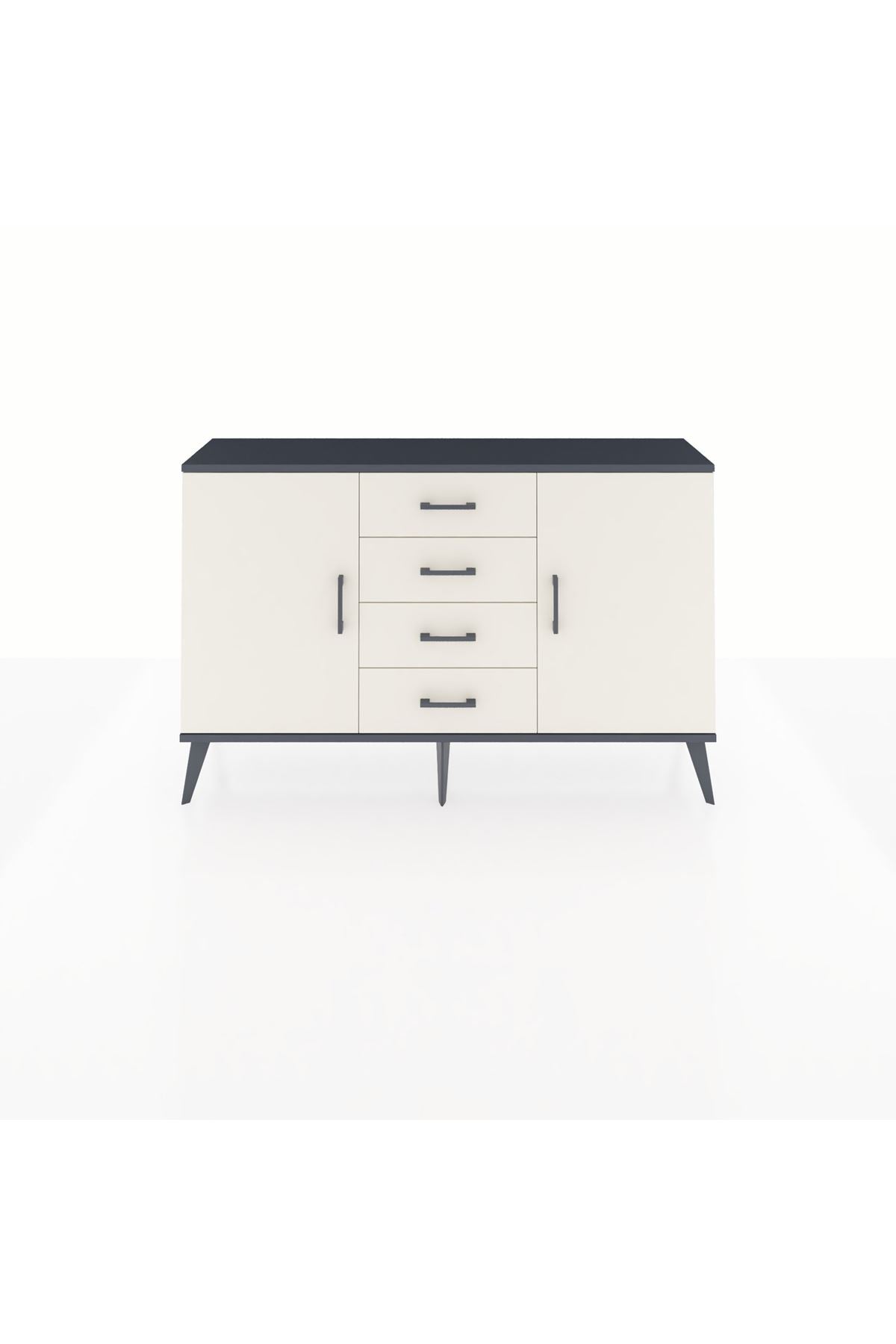 Arges Konsol 4 Raflı 4 Çekmeceli 2 Kapaklı 132x30x83 - S144M017V13A