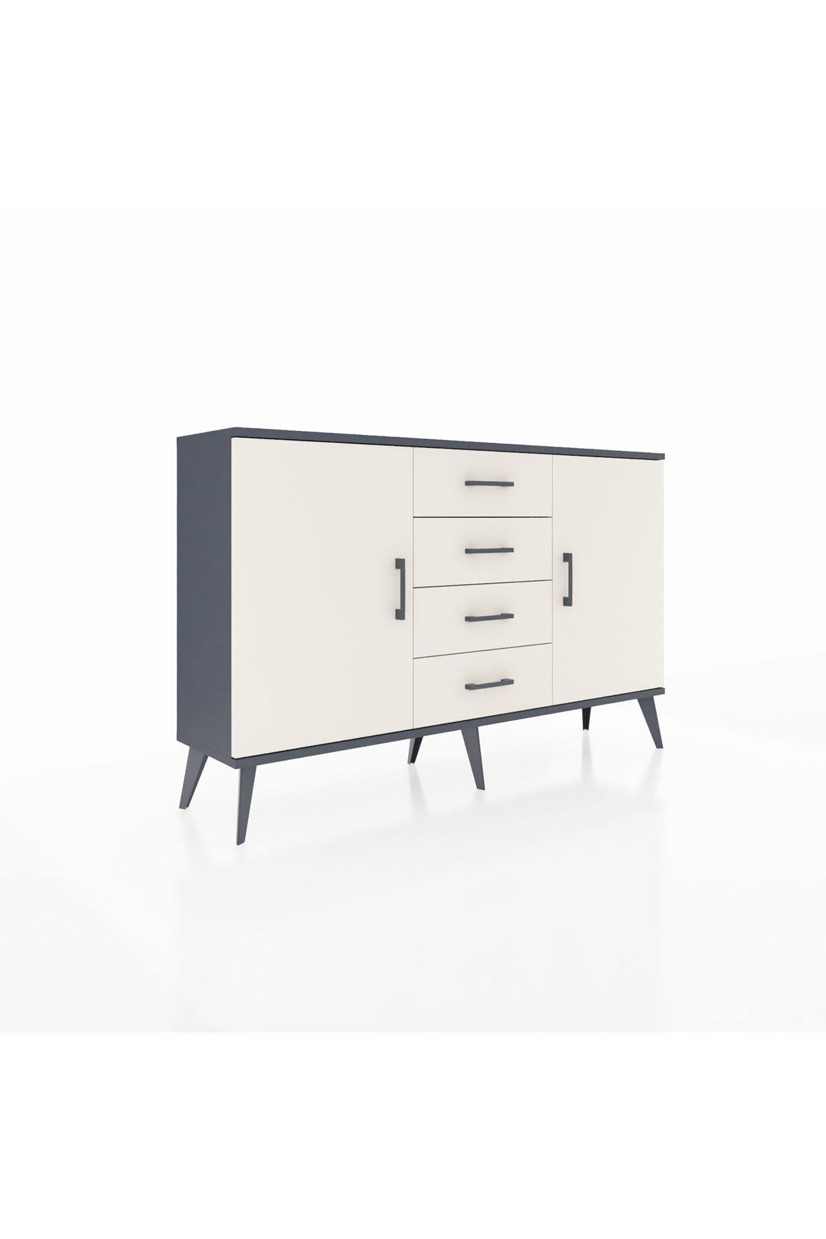 Arges Konsol 4 Raflı 4 Çekmeceli 2 Kapaklı 132x30x83 - S144M017V13A