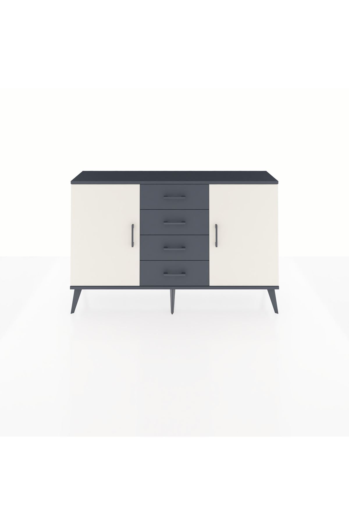 Arges Konsol 4 Raflı 4 Çekmeceli 2 Kapaklı 132x30x83 - S144M017V14A