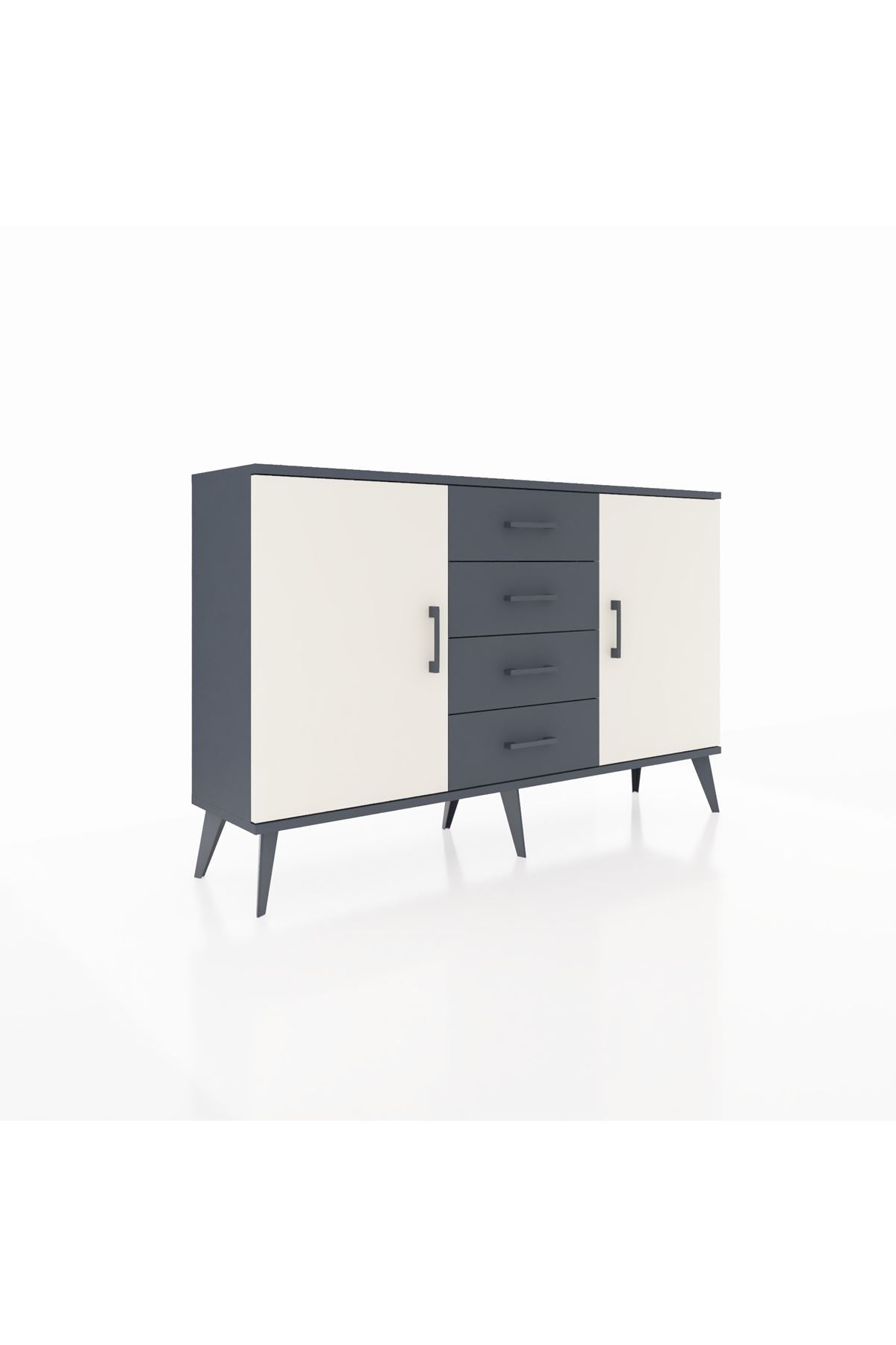 Arges Konsol 4 Raflı 4 Çekmeceli 2 Kapaklı 132x30x83 - S144M017V14A