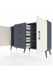 Arges Konsol 4 Raflı 4 Çekmeceli 2 Kapaklı 132x30x83 - S144M017V14A