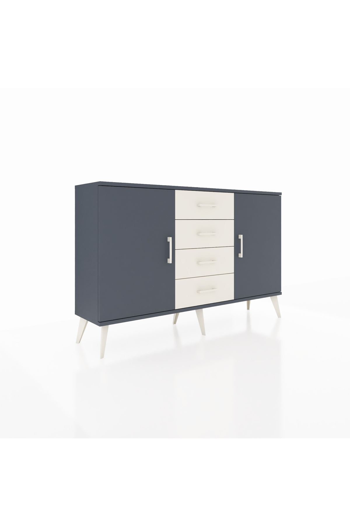Arges Konsol 4 Raflı 4 Çekmeceli 2 Kapaklı 132x30x83 - S144M017V16A