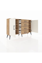 Arges Konsol 4 Raflı 4 Çekmeceli 2 Kapaklı 132x30x83 - S144M017V24A