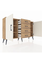 Arges Konsol 4 Raflı 4 Çekmeceli 2 Kapaklı 132x30x83 - S144M017V24A