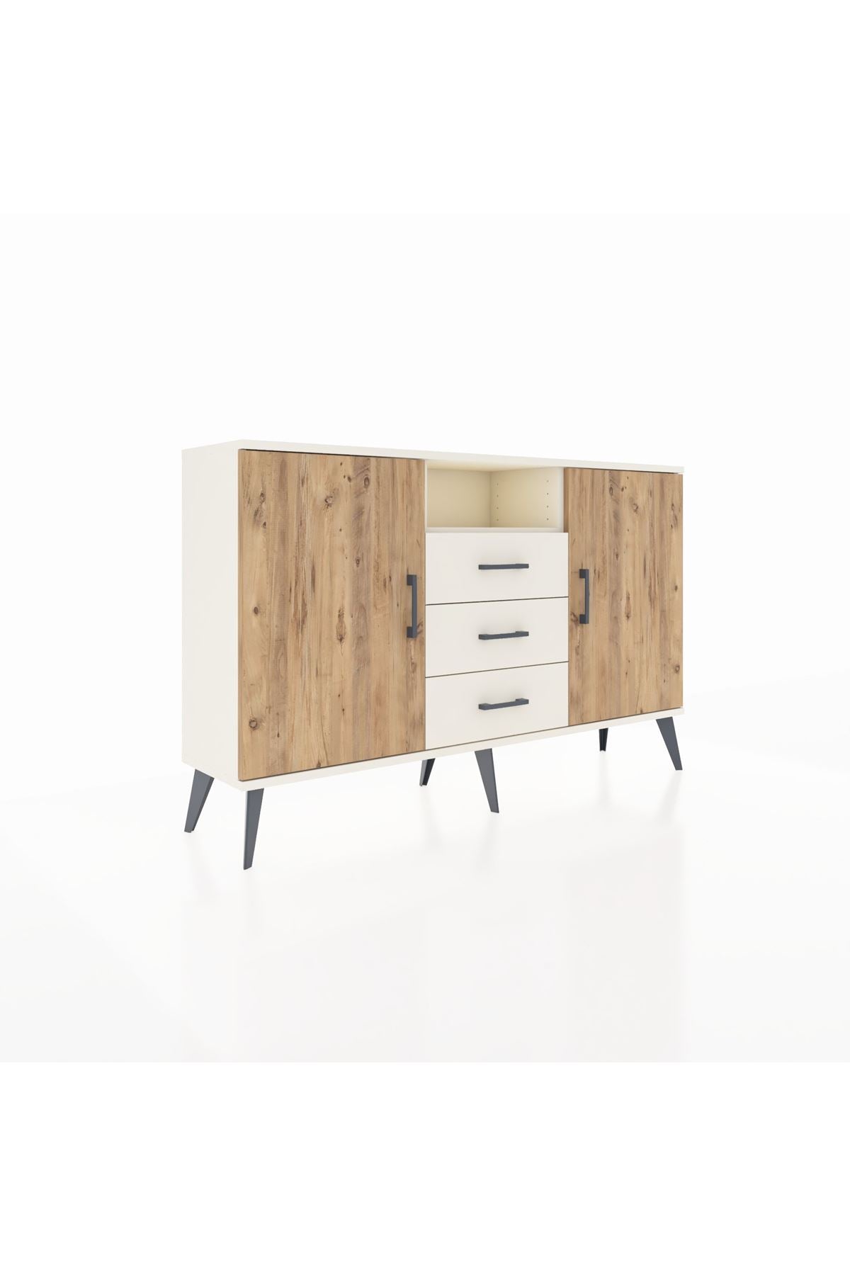 Arges Konsol 5 Raflı 3 Çekmeceli 2 Kapaklı 132x30x83 - S144M018V01A