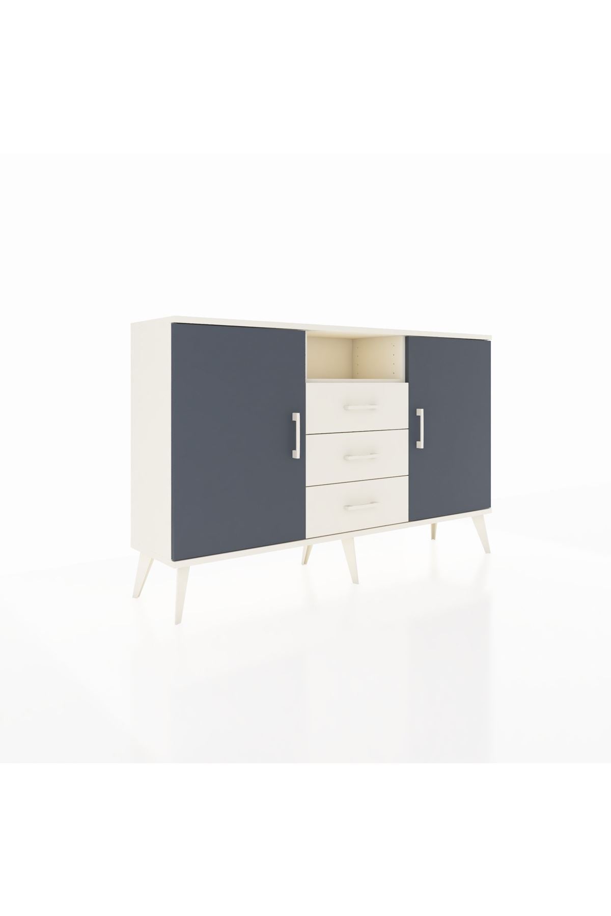 Arges Konsol 5 Raflı 3 Çekmeceli 2 Kapaklı 132x30x83 - S144M018V07A