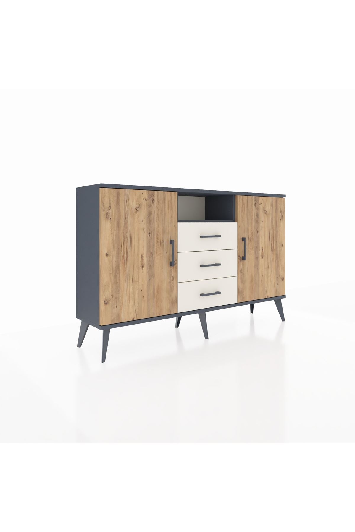 Arges Konsol 5 Raflı 3 Çekmeceli 2 Kapaklı 132x30x83 - S144M018V10A