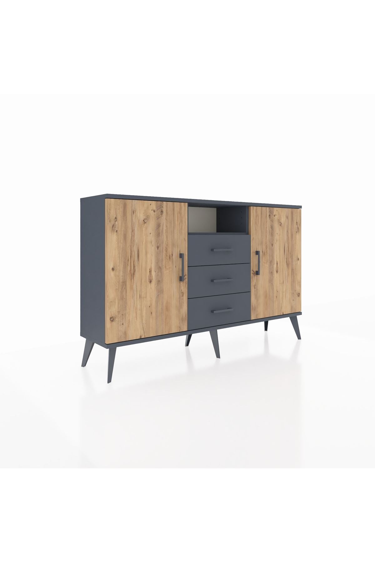 Arges Konsol 5 Raflı 3 Çekmeceli 2 Kapaklı 132x30x83 - S144M018V11A