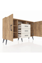 Arges Konsol 5 Raflı 3 Çekmeceli 2 Kapaklı 132x30x83 - S144M018V19A