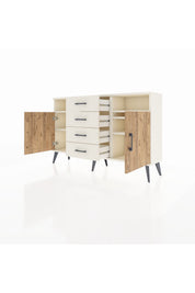 Arges Konsol 4 Raflı 4 Çekmeceli 2 Kapaklı 132x30x83 - S144M019V01A